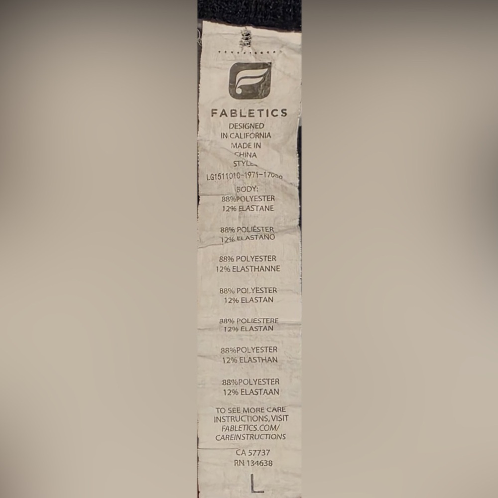 Fabletics Women’s Size Patterned Blue Leggings Euc - image 8